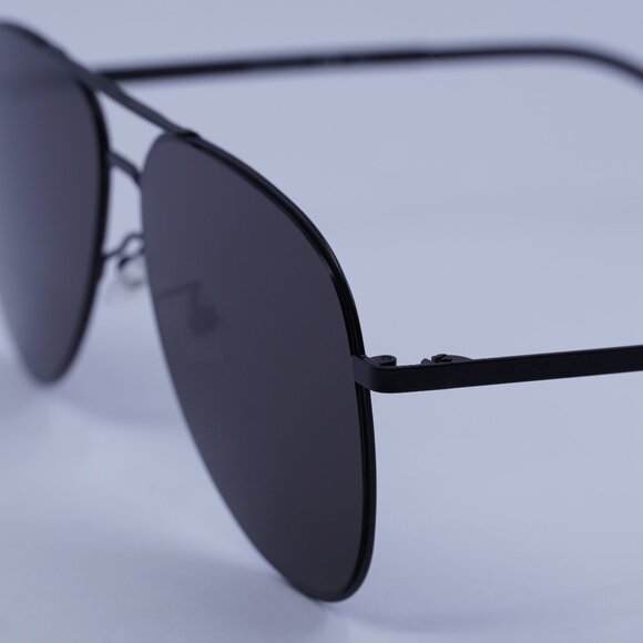Saint Laurent CLASSIC 11 SLIM 002 Sunglasses Black Aviator Frame, Black Lenses - Picture 7 of 10